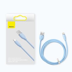 Baseus cable, USB cable - Lightning 2.4A 1.2 m long Jelly Liquid Silica Gel - green цена и информация | Кабели для телефонов | kaup24.ee