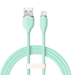 Baseus cable, USB cable - Lightning 2.4A 1.2 m long Jelly Liquid Silica Gel - green цена и информация | Кабели для телефонов | kaup24.ee