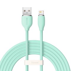 Baseus cable, USB cable - Lightning 2.4A, length 2 m Jelly Liquid Silica Gel - green цена и информация | Кабели для телефонов | kaup24.ee