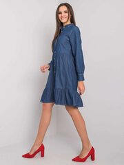 Женское темно-синее платье с оборкой цена и информация | Платья | kaup24.ee