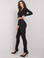 Naiste mustad riidest püksid hind ja info | Naiste püksid | kaup24.ee