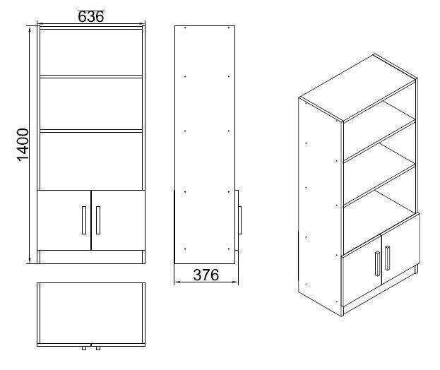 Riiul Kalune Design Vario D, valge hind ja info | Riiulid | kaup24.ee