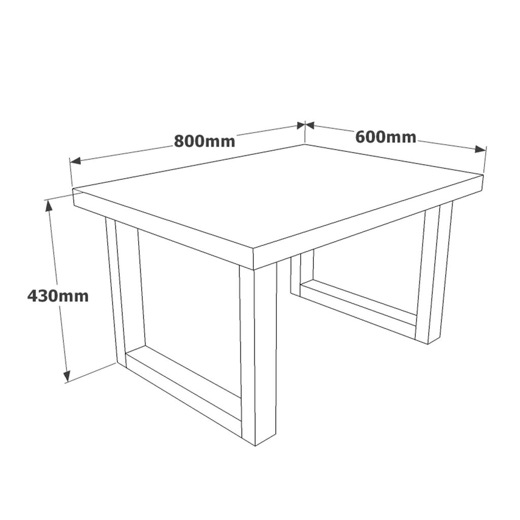 Diivanilaud Kalune Design MN02, pruun/must цена и информация | Diivanilauad | kaup24.ee