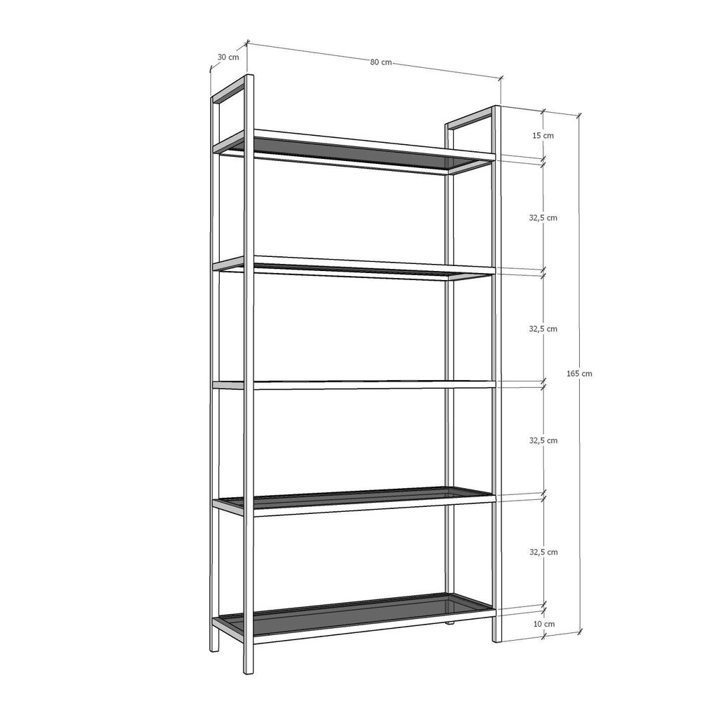 Riiul Kalune Design K100, must hind ja info | Riiulid | kaup24.ee