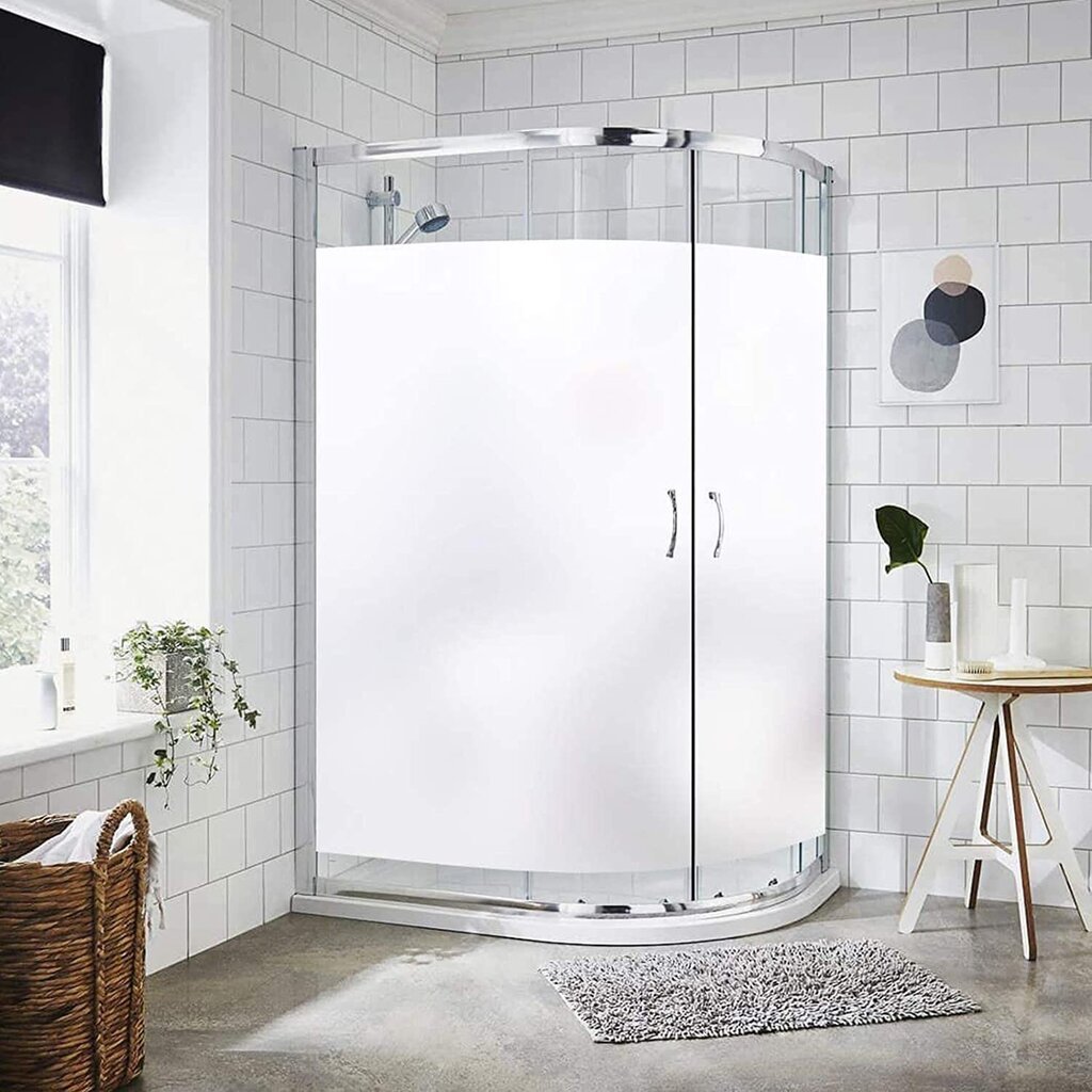 Akna privaatsuskile, eemaldatav klaaskate vannitoa jaoks, läbipaistmatu staatiline klammerduva kuumuse reguleerimise uksekleebis, mittekleepuv (mattvalge, 44,5 x 300 cm) hind ja info | Seinakleebised | kaup24.ee