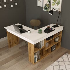 Письменный стол Kalune Design CT5, коричневый/белый цена и информация | Детские письменные столы | kaup24.ee
