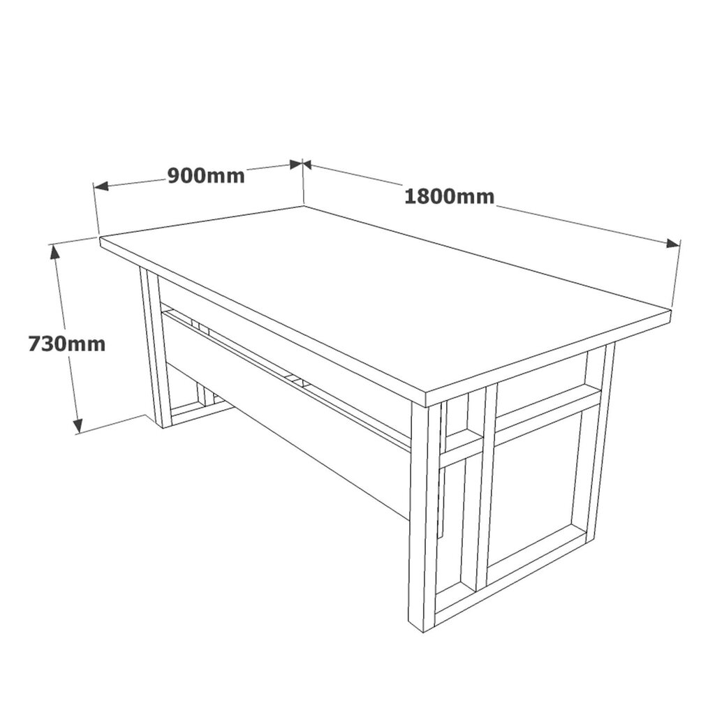 Kirjutuslaud Kalune Design MN01, pruun hind ja info | Arvutilauad, kirjutuslauad | kaup24.ee