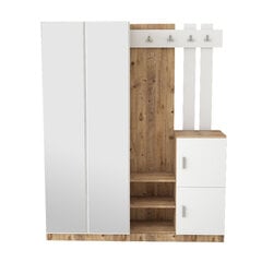 Комплект мебели для прихожей Kalune Design DD8, коричневый/белый цена и информация | Комплекты в прихожую | kaup24.ee