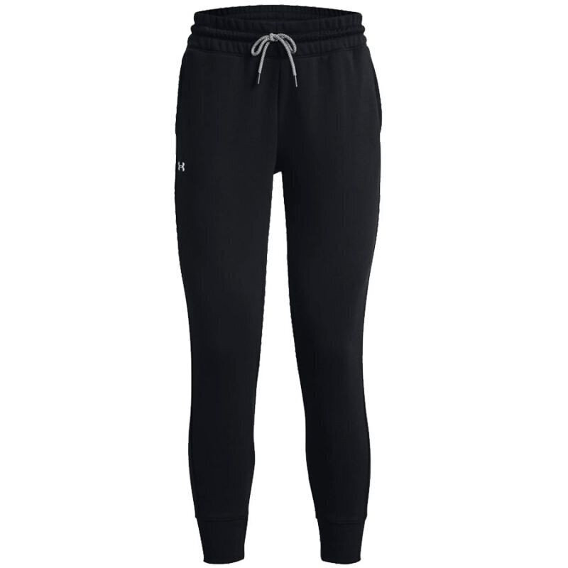 Naiste dressipüksid Under Armor Rival Fleece Mesh Pants W 1365849 001, mustad hind ja info | Naiste spordiriided | kaup24.ee