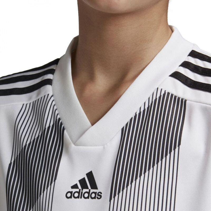 Laste T-särk Adidas Striped 19 Jr DU4398, valge цена и информация | Poiste särgid | kaup24.ee