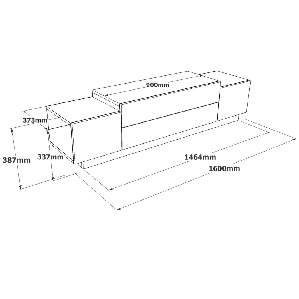 TV-laud Kalune Design FD1, pruun/valge hind ja info | TV alused | kaup24.ee