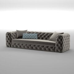 Трехместный диван Kalune Design Zeus, серый цена и информация | Диваны | kaup24.ee