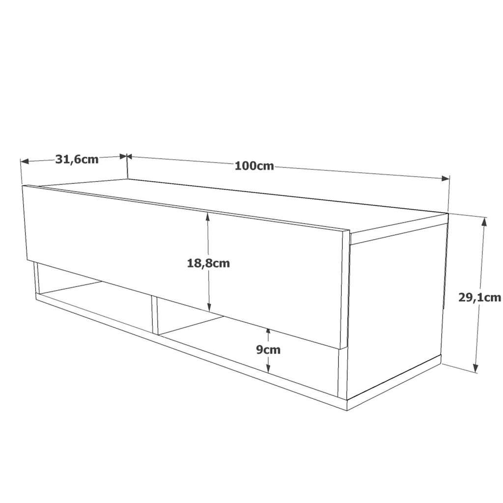 TV-laud Kalune Design FR13, pruun hind ja info | TV alused | kaup24.ee