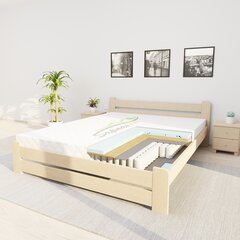 Voodi madratsiga Peace KS1 160x200 naturaalset värvi цена и информация | Кровати | kaup24.ee