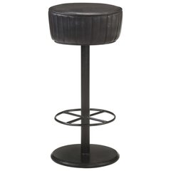 vidaXL baaripukk, must, ehtne nahk hind ja info | Söögilaua toolid, köögitoolid | kaup24.ee