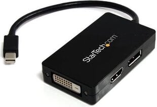 Адаптер StarTech MDP2DPDVHD Travel A/V 3-in-1 Mini DisplayPort to DisplayPort DVI HDMI цена и информация | Адаптеры и USB-hub | kaup24.ee