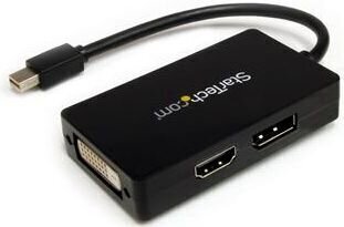 Adapter StarTech MDP2DPDVHD Travel A/V 3-in-1 Mini DisplayPort to DisplayPort DVI HDMI hind ja info | USB jagajad, adapterid | kaup24.ee