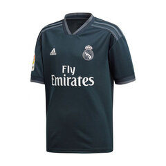 Футболка детская Adidas Real Madrid Away Jr CG0533, черная цена и информация | Adidas Одежда, обувь для детей и младенцев | kaup24.ee