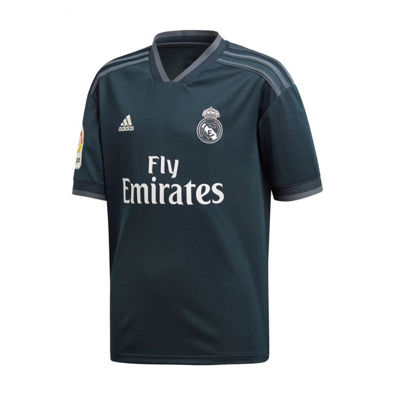 Laste T-särk Adidas Real Madrid Away Jr CG0533, must hind ja info | Poiste särgid | kaup24.ee