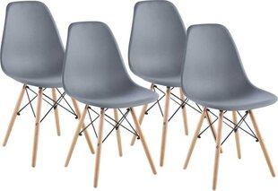 Набор из 4-х обеденных стульев Saska Garden Matera, серый цена и информация | Стулья для кухни и столовой | kaup24.ee