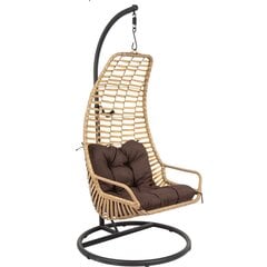 Подвесное кресло Saska Garden Slack, коричневое цена и информация | Уличные cтулья | kaup24.ee