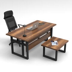Комплект письменного и кофейного столов Kalune Design MN07, коричневый цена и информация | Компьютерные, письменные столы | kaup24.ee