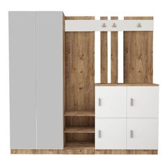 Комплект мебели для прихожей Kalune Design DD9, коричневый/белый цена и информация | Комплекты в прихожую | kaup24.ee
