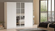 Riidekapp Kalune Design HM3, valge цена и информация | Kapid | kaup24.ee