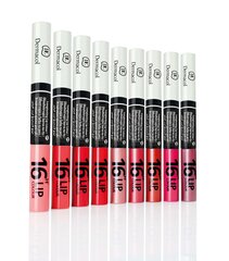 Двусторонний блеск для губ Dermacol 16H Lip Color, 12, 4.8 г цена и информация | Помады, бальзамы, блеск для губ | kaup24.ee