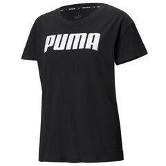 Naiste T-särk Puma Rtg Logo Tee W 586454 01, must цена и информация | Женские футболки | kaup24.ee
