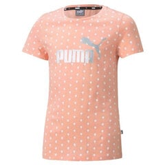 Футболка детская Puma ESS Dotted Tee Jr 587042 26, розовая цена и информация | Puma Одежда, обувь для детей и младенцев | kaup24.ee