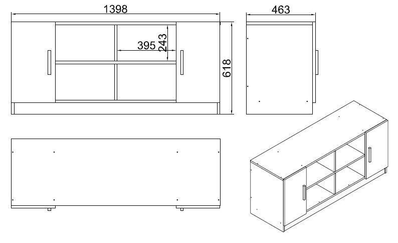 Kummut Kalune Design Vario F, valge hind ja info | Kummutid | kaup24.ee