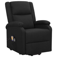 Массажное кресло с откидной спинкой, черное цена и информация | Кресла в гостиную | kaup24.ee