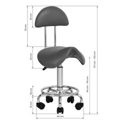 Стул STOOL BEAUTY 3 GREY цена и информация | Мебель для салонов красоты | kaup24.ee