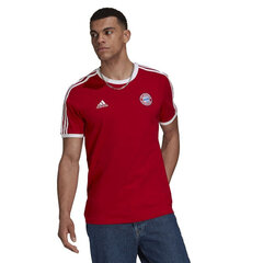 Meeste T-särk Adidas FC Bayern 3 Stripes Tee M GR0687, punane hind ja info | Meeste T-särgid | kaup24.ee