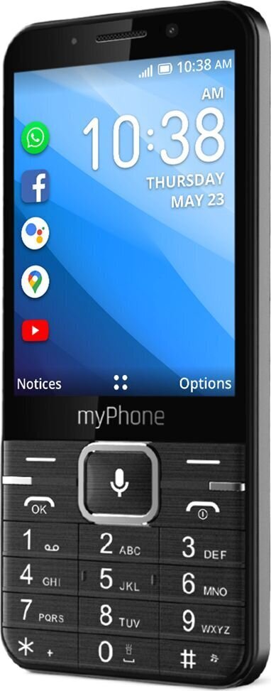 myPhone Up Smart LTE, 4 GB Black цена и информация | Telefonid | kaup24.ee