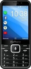 myPhone Up Smart LTE, 4 GB Black цена и информация | MyPhone Телефоны и аксессуары | kaup24.ee