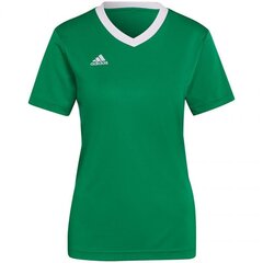 Naiste spordisärk Adidas Entrada 22 W HI2124, roheline hind ja info | Naiste spordiriided | kaup24.ee