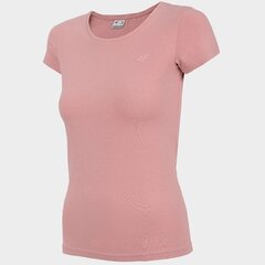 Женская спортивная футболка 4F W H4L22-TSD350 56S,  розовая цена и информация | Спортивная одежда женская | kaup24.ee
