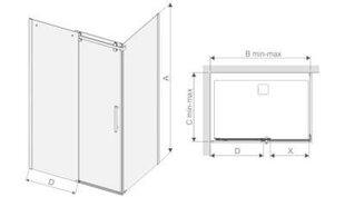 Угловая душевая кабина Sanplast Altus KND2/ALTIIa 80x150-160  цена и информация | Душевые кабины | kaup24.ee