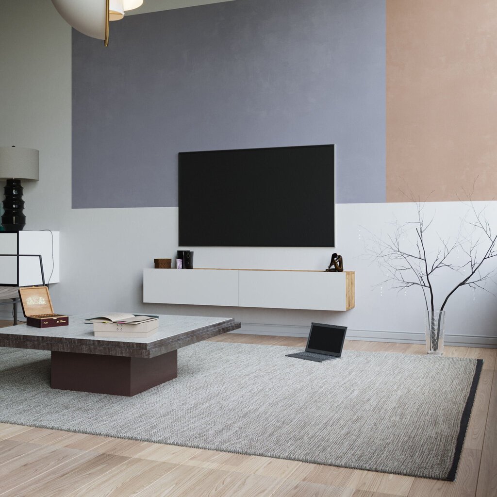 TV-laud Kalune Design FR8, pruun/valge цена и информация | TV alused | kaup24.ee