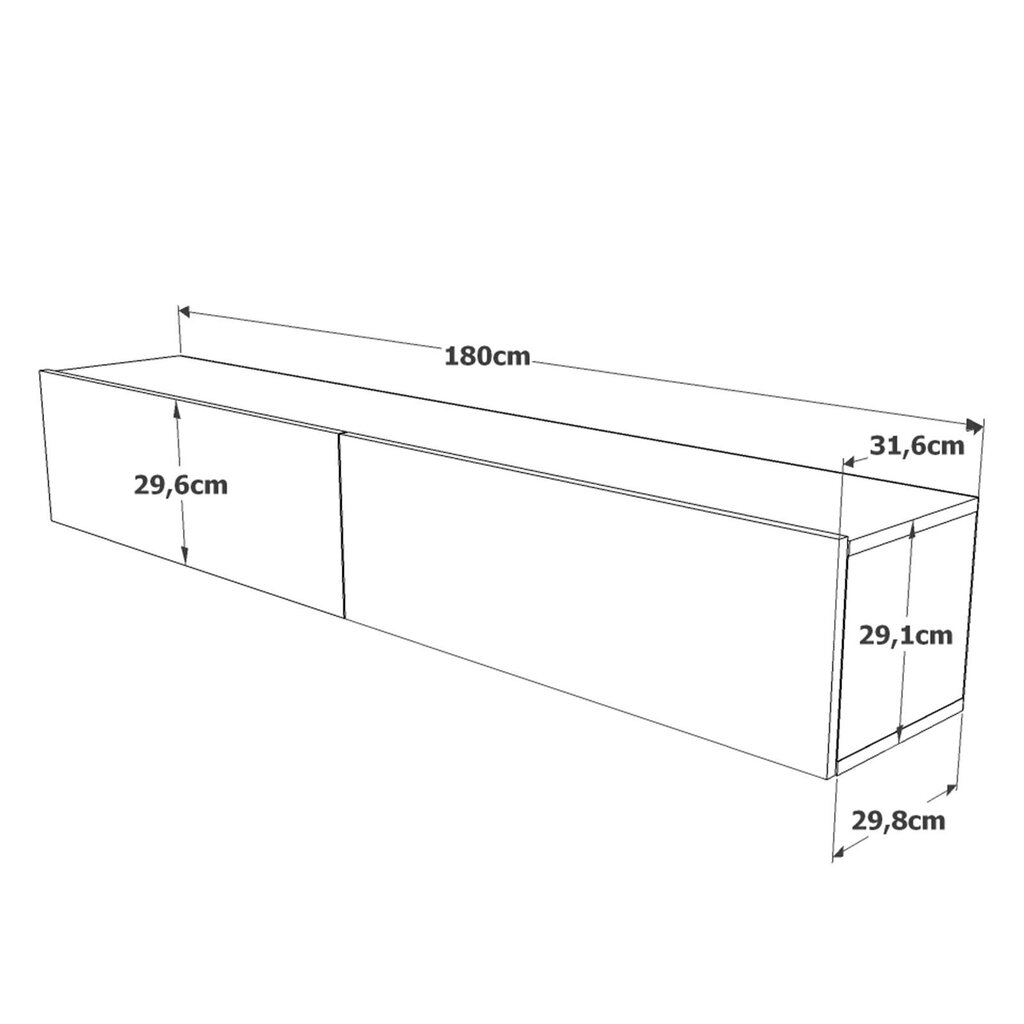 TV-laud Kalune Design FR8, pruun/valge цена и информация | TV alused | kaup24.ee