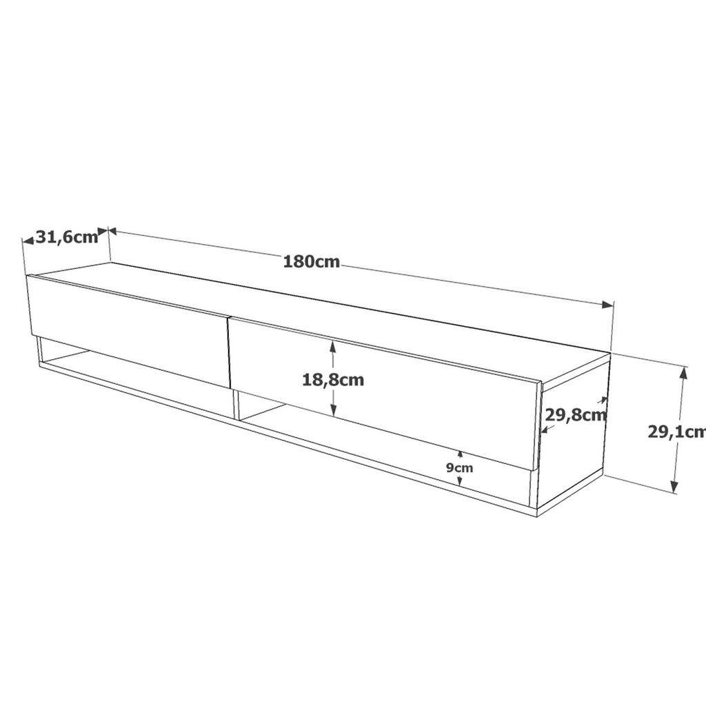 TV-laud Kalune Design FR9, pruun hind ja info | TV alused | kaup24.ee