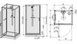 Nelja seinaga dušikabiin Sanplast Classic II kpl-KCDJ/CLII 80-120s hind ja info | Dušikabiinid | kaup24.ee