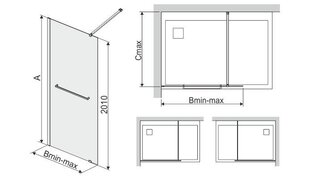 Walk-In dušikabiin Sanplast Free Line P/Free II 130s hind ja info | Dušikabiinide uksed ja seinad | kaup24.ee