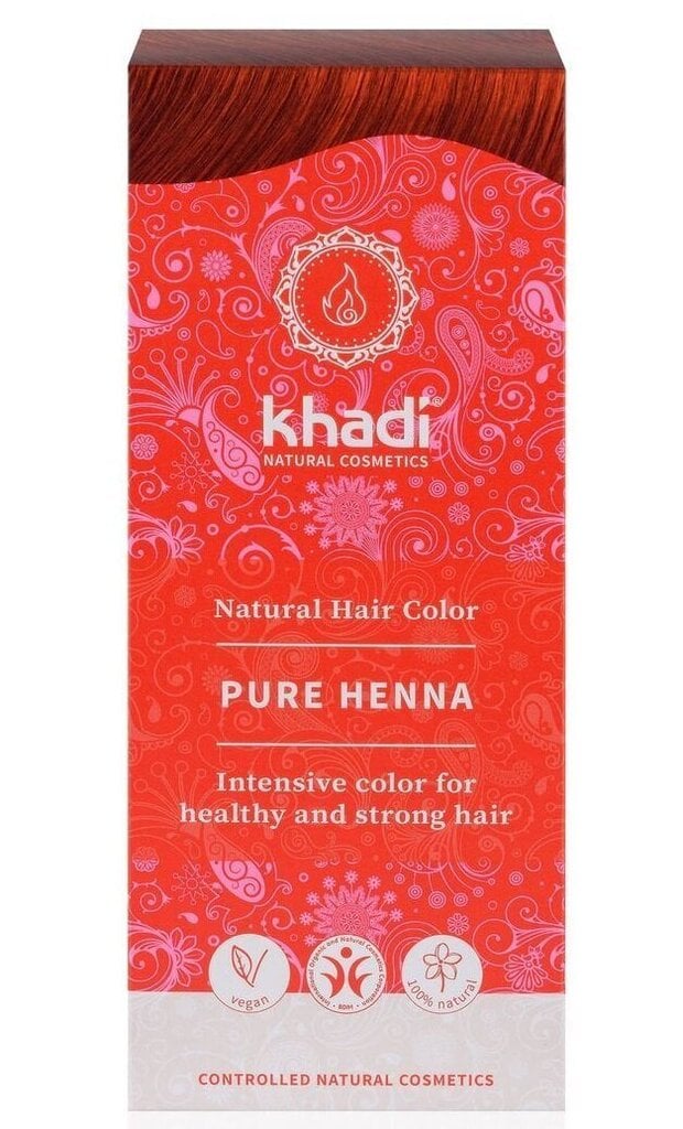 Looduslik juuksevärv Khadi 150 g, Pure Henna, punane hind ja info | Juuksevärvid | kaup24.ee