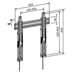 TM Electron S6501886 32-47” цена и информация | Кронштейны и крепления для телевизоров | kaup24.ee