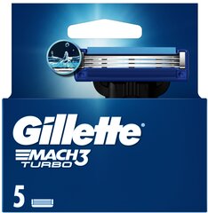 Raseerimispead Gillette Mach 3 Turbo, 5 tk. цена и информация | Косметика и средства для бритья | kaup24.ee