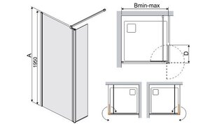 Walk-In dušikabiin Sanplast Prestige III PR2/PR III 80s, valge цена и информация | Душевые двери и стены | kaup24.ee