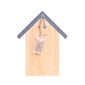 Linnumaja väikelindudele, 19,5 x 16 x 25,5 cm, tumehalli katusega hind ja info | Pesakastid, söötjad ja puurid | kaup24.ee